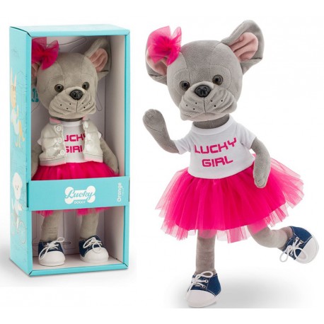 Przytulanka piesek Lucky Betsy w sukience Lucky Girl – 38 cm