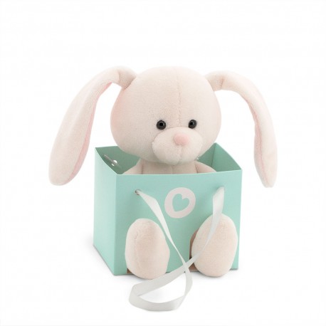 Przytulanka króliczek-niespodzianka w torebce - biały