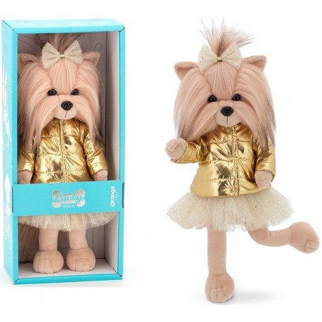 Przytulanka piesek Lucky Yoyo w złotej kurtce