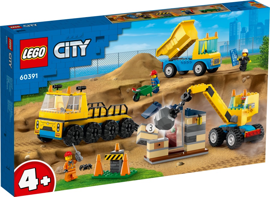 LEGO® City - Ciężarówki i dźwig z kulą wyburzeniową 