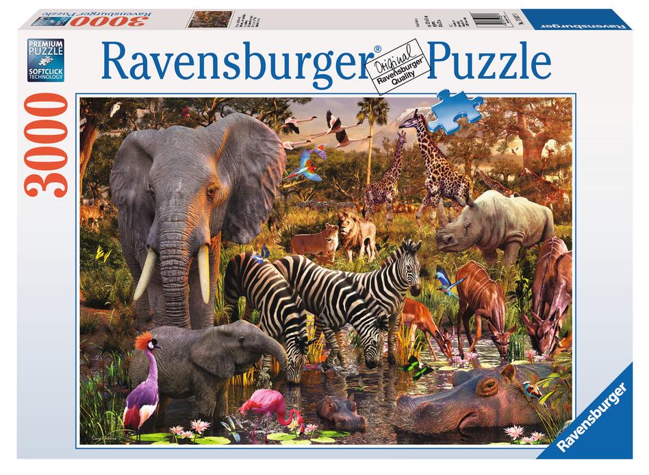 Ravensburger: Puzzle 3000el. - Afrykańskie zwierzęta 
